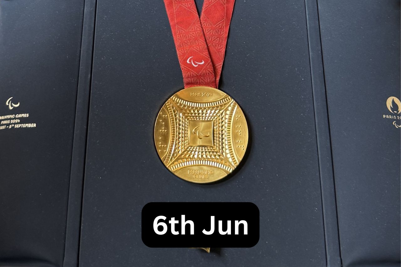 A gold medal from the 2024 Paralympic Games.